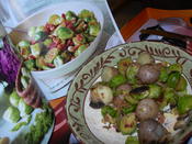 Brussels Sprouts with Bacon, Orange and Hazelnuts